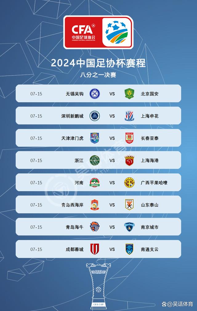 足协杯1/8决赛将打响足协杯16强对阵赛程图2025完整版的简单介绍  第2张
